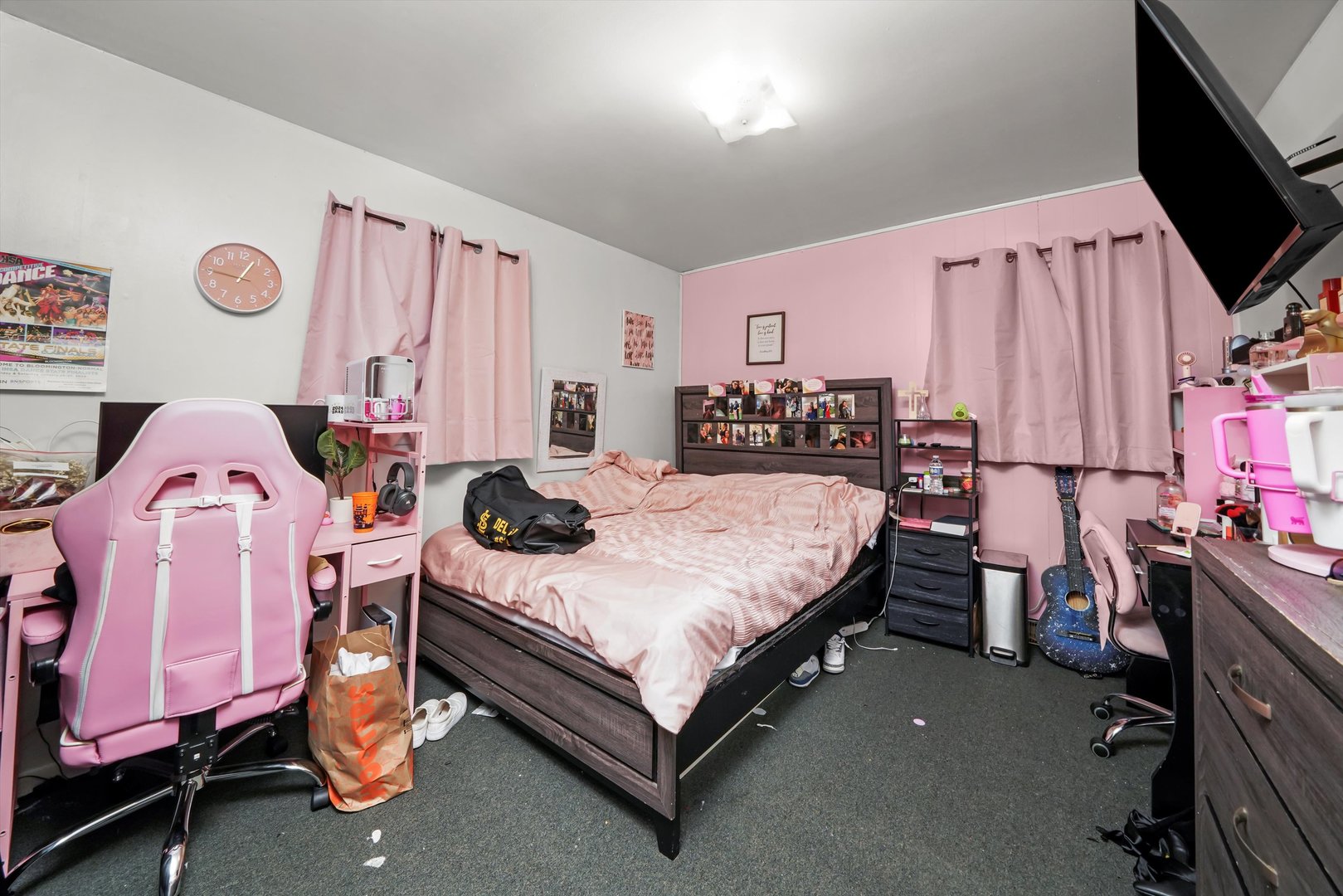 7549 Roberts Road Bridgeview, IL 60455 - Photo 10 of 19 a bedroom with a bed and large windows