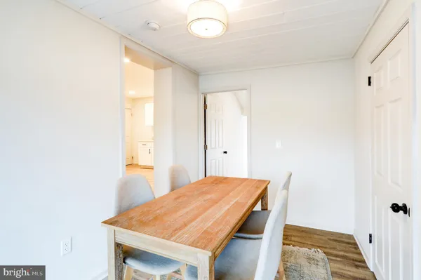 a room with a table and chair