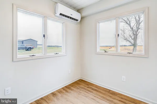 an empty room with a window