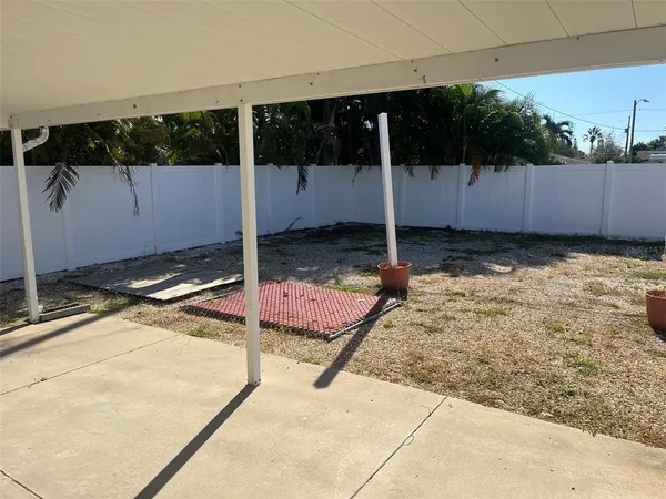 a backyard of a house