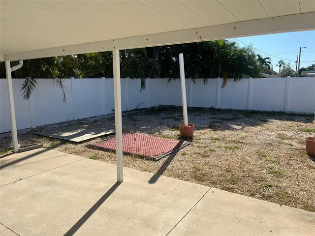 a backyard of a house