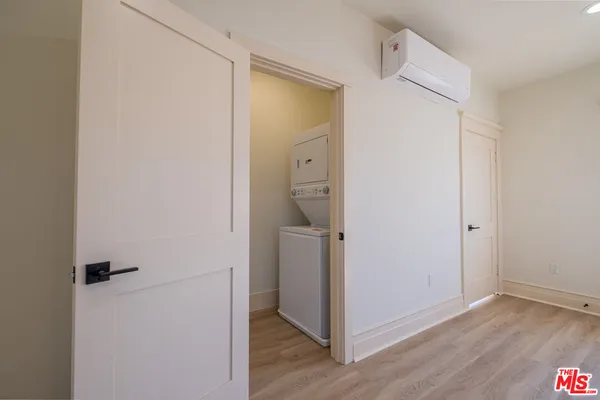 a view of small space with wooden floor