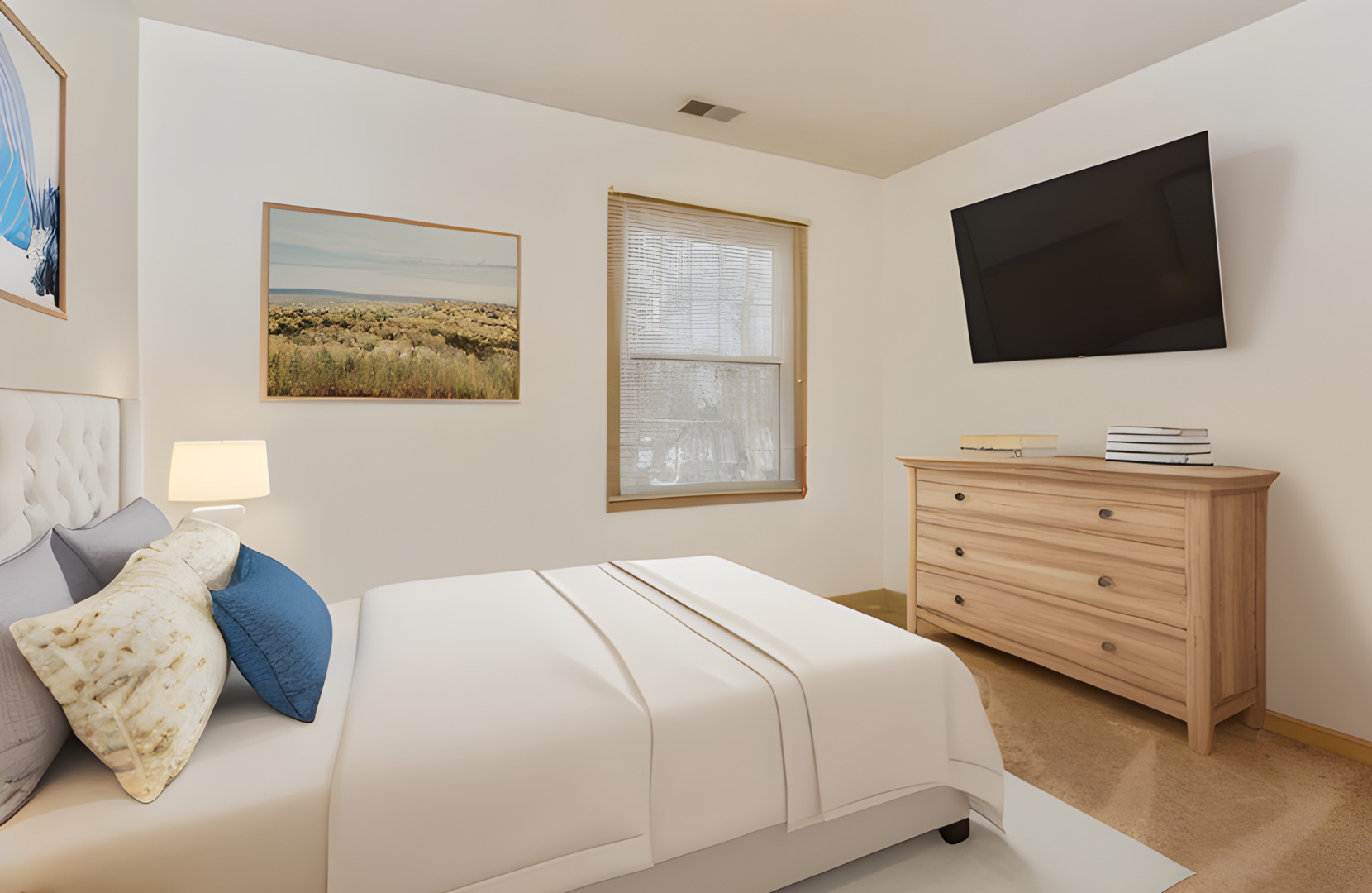 4418 Riverside Drive Plainfield, IL 60586 - Photo 13 of 21 a bedroom with a bed and a flat screen tv