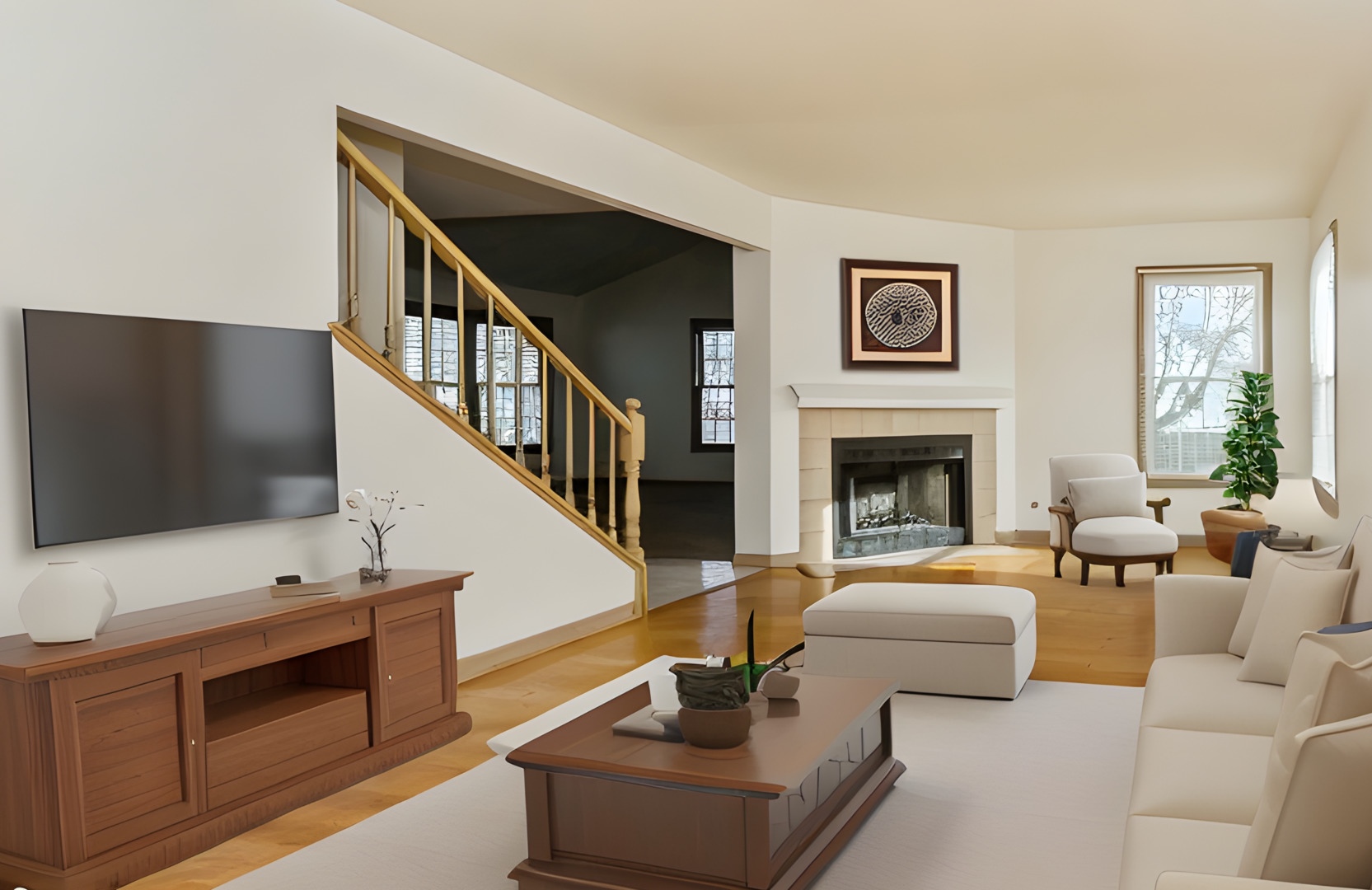 4418 Riverside Drive Plainfield, IL 60586 - Photo 9 of 21 a living room with furniture fireplace and flat screen tv