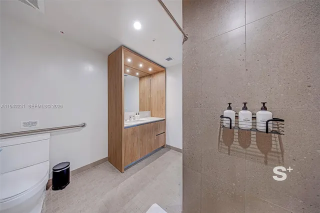 a room with furniture