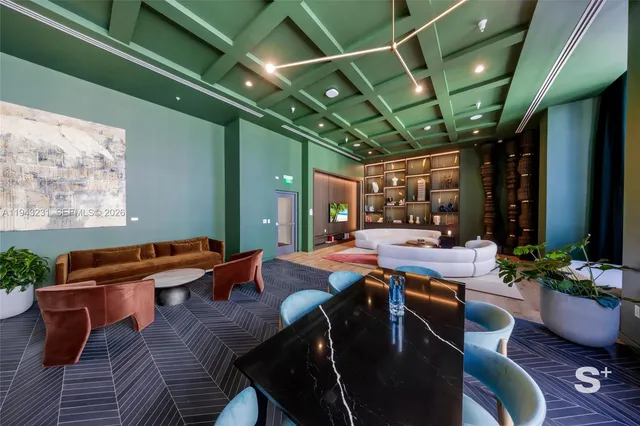 a outdoor space with lots of tables and chairs