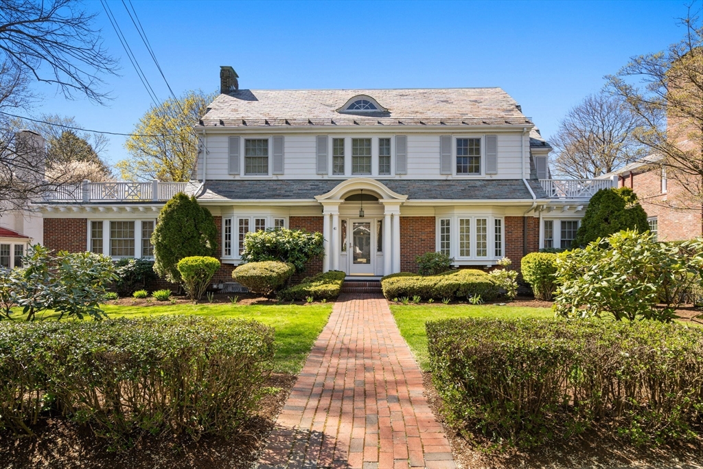 41 Nobscot Road Newton, MA 02459 - Photo 1 of 37 a front view of a house with yard and green space