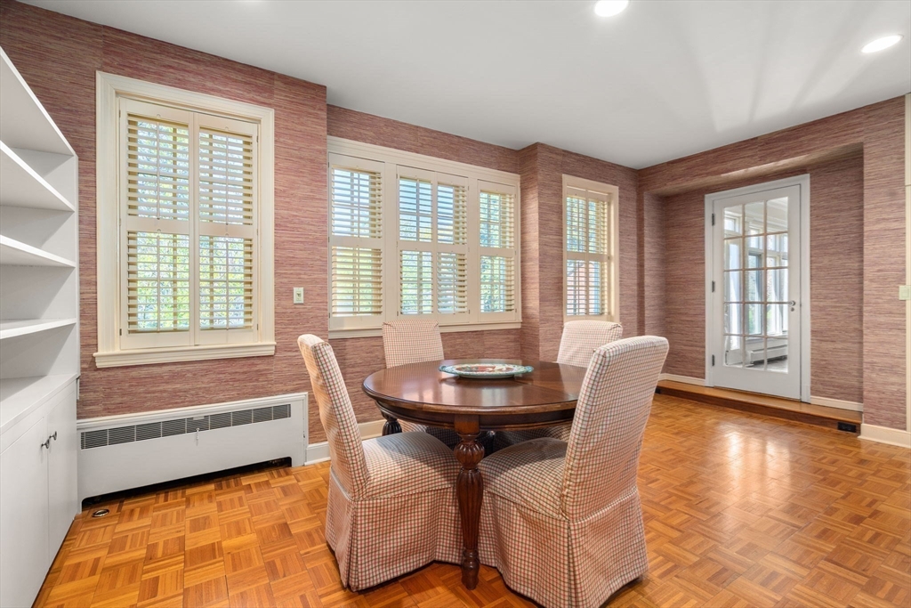 41 Nobscot Road Newton, MA 02459 - Photo 18 of 37 a view of a dining room with furniture and wooden floor