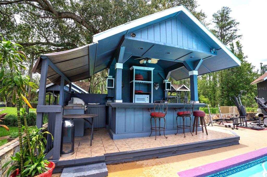 7905 Pierce Harwell Road Plant City, FL 33565 - Photo 45 of 68 a view of a chairs and table in the patio and a garden