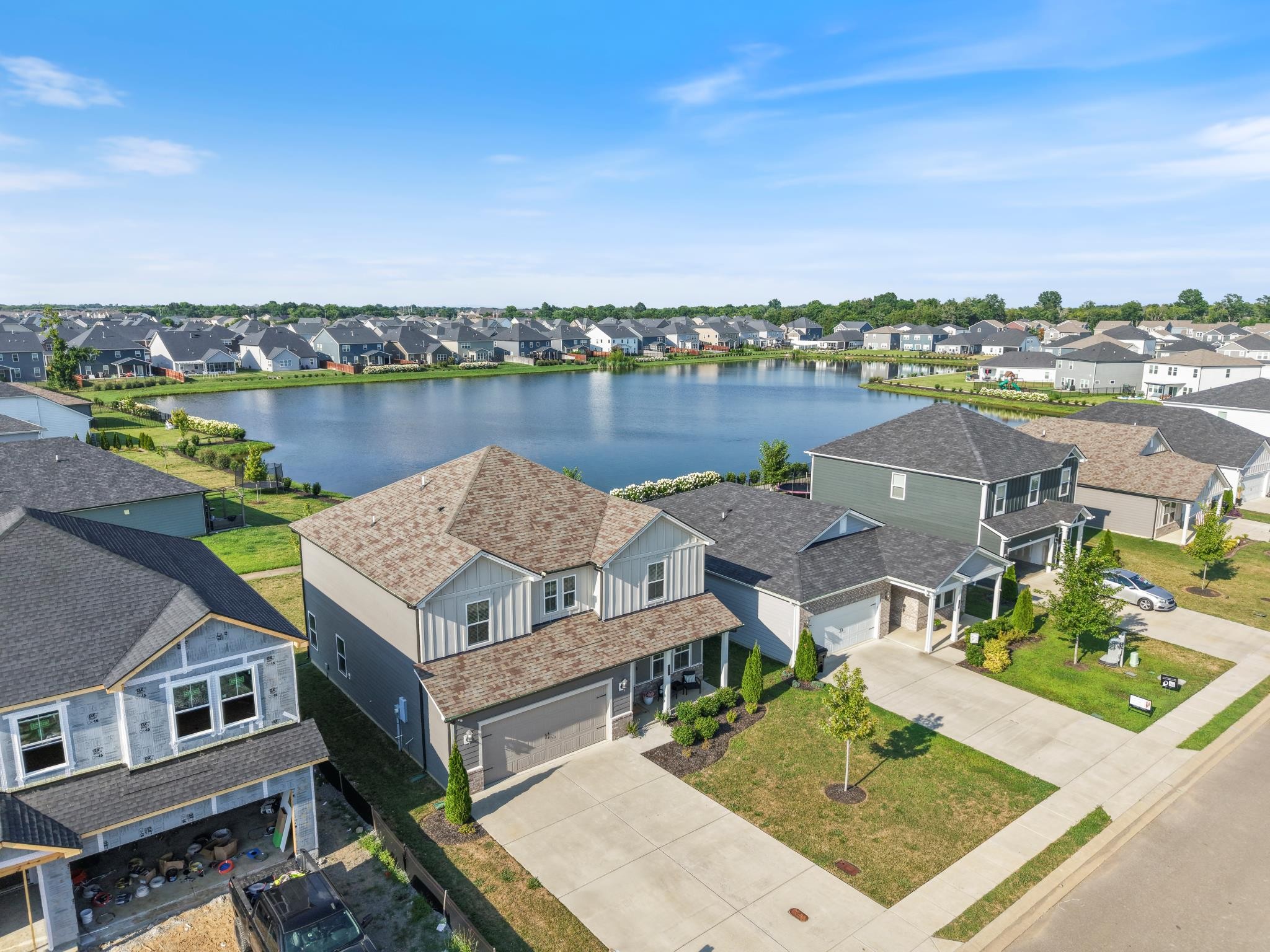 3706 Mathewson Way Murfreesboro, TN 37128 - Photo 2 of 59 an aerial view of a house with outdoor space and seating