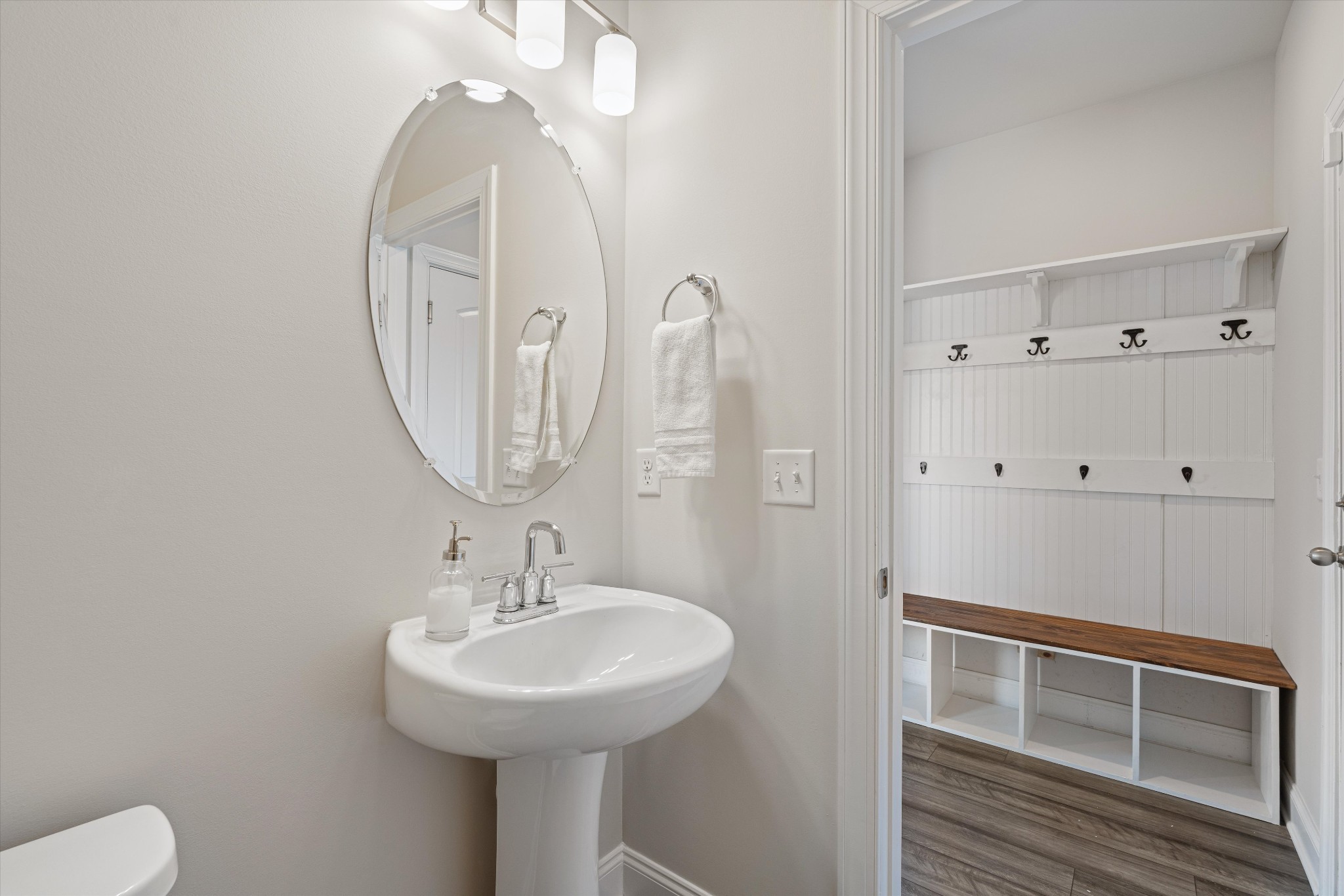 3706 Mathewson Way Murfreesboro, TN 37128 - Photo 25 of 59 a bathroom with a sink a toilet and a mirror