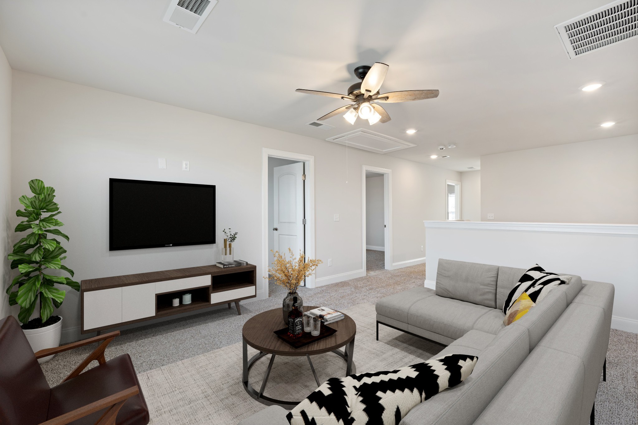3706 Mathewson Way Murfreesboro, TN 37128 - Photo 28 of 59 a living room with furniture and a flat screen tv