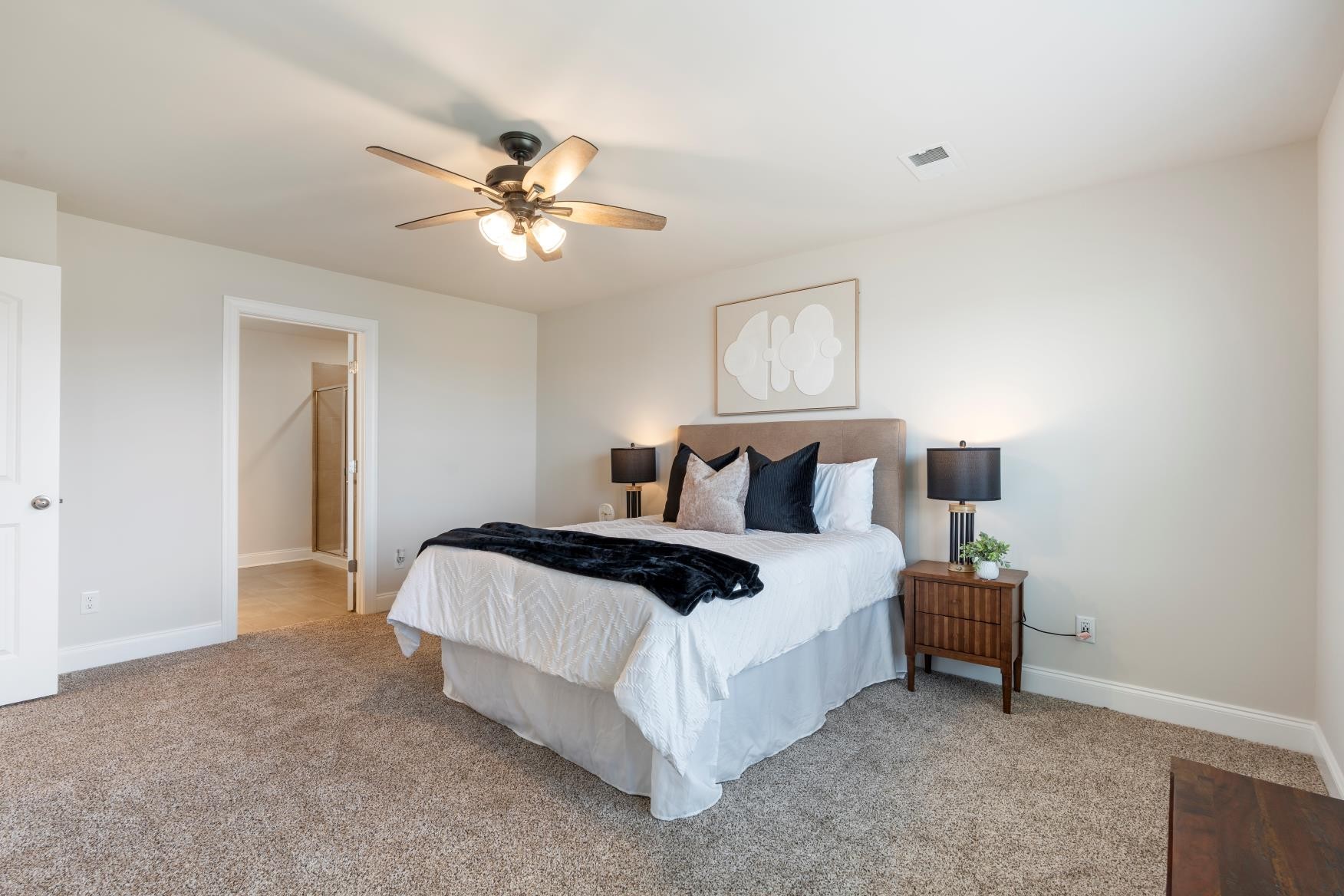 3706 Mathewson Way Murfreesboro, TN 37128 - Photo 33 of 59 a bedroom with bed and a chandelier