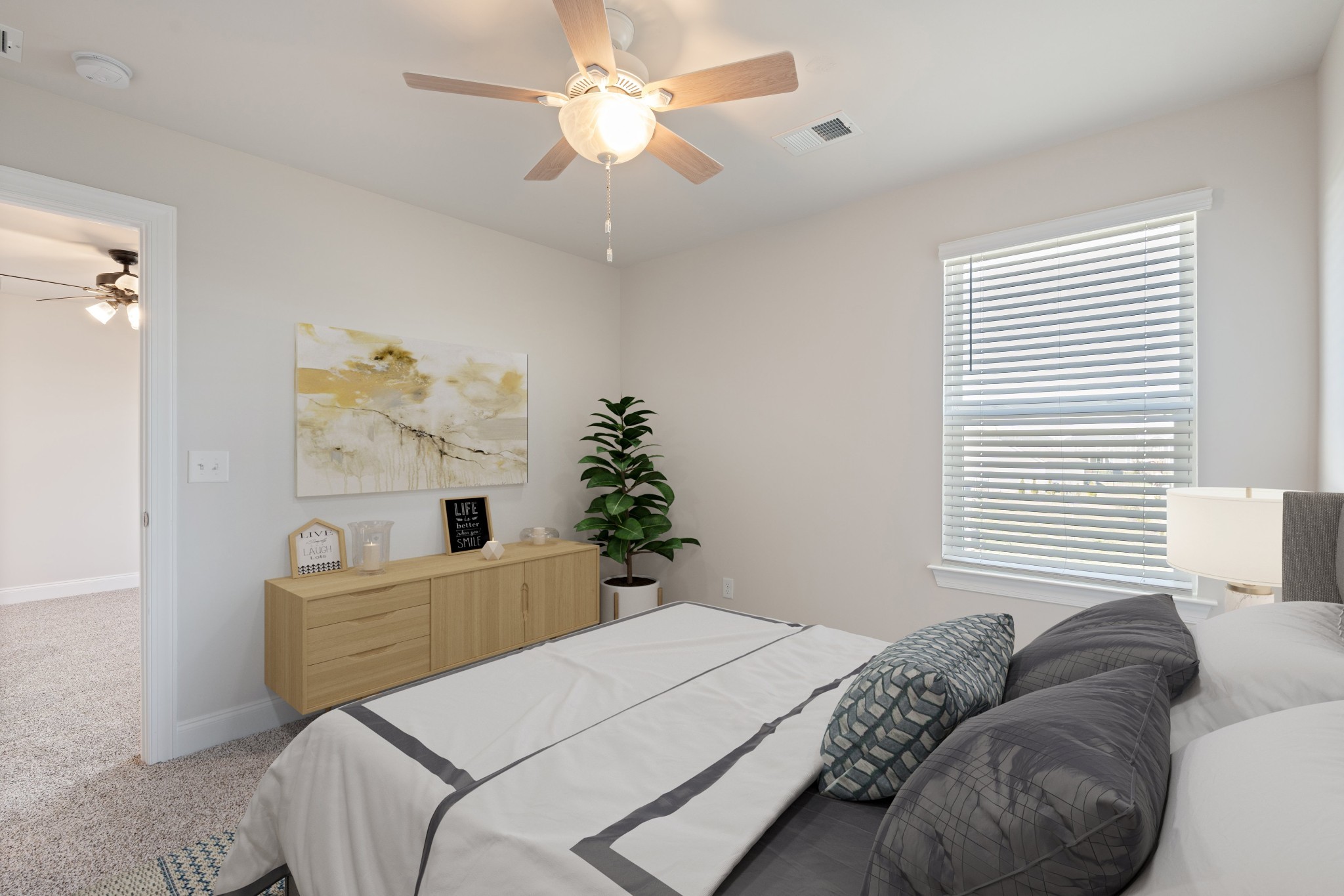 3706 Mathewson Way Murfreesboro, TN 37128 - Photo 41 of 59 a bedroom with a bed couches and a potted plant