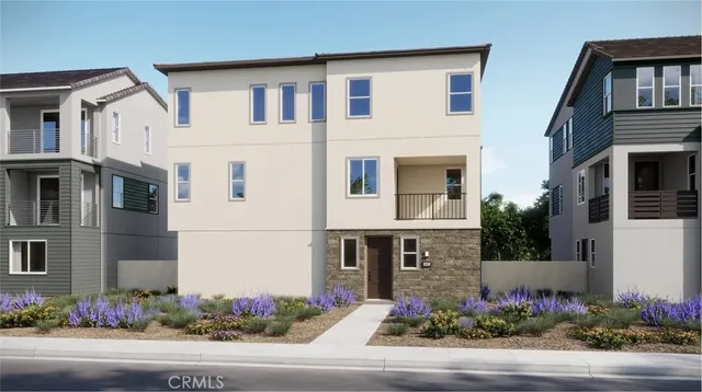 a front view of white house