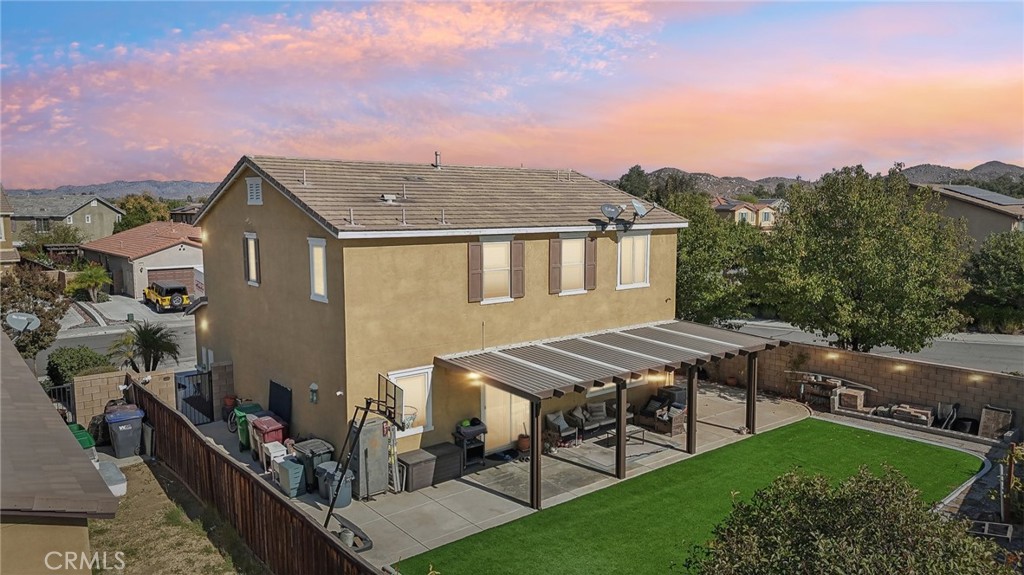 29259 Bouris Drive Menifee, CA 92584 - Photo 37 of 56 an aerial view of a house with a garden and houses
