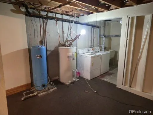 a view of a room with racks