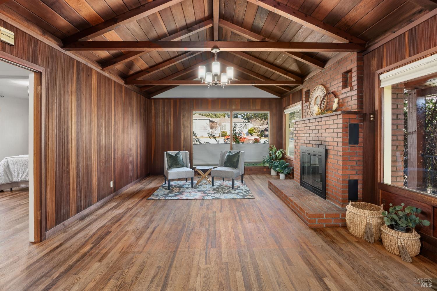 329 Jones Street Ukiah, CA 95482 - Photo 10 of 25 Open beam Redwood ceiling