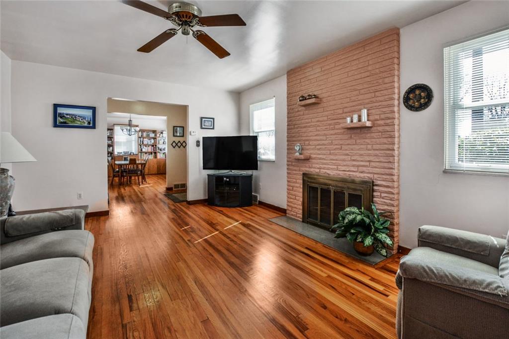 The living room opens to the dining room.