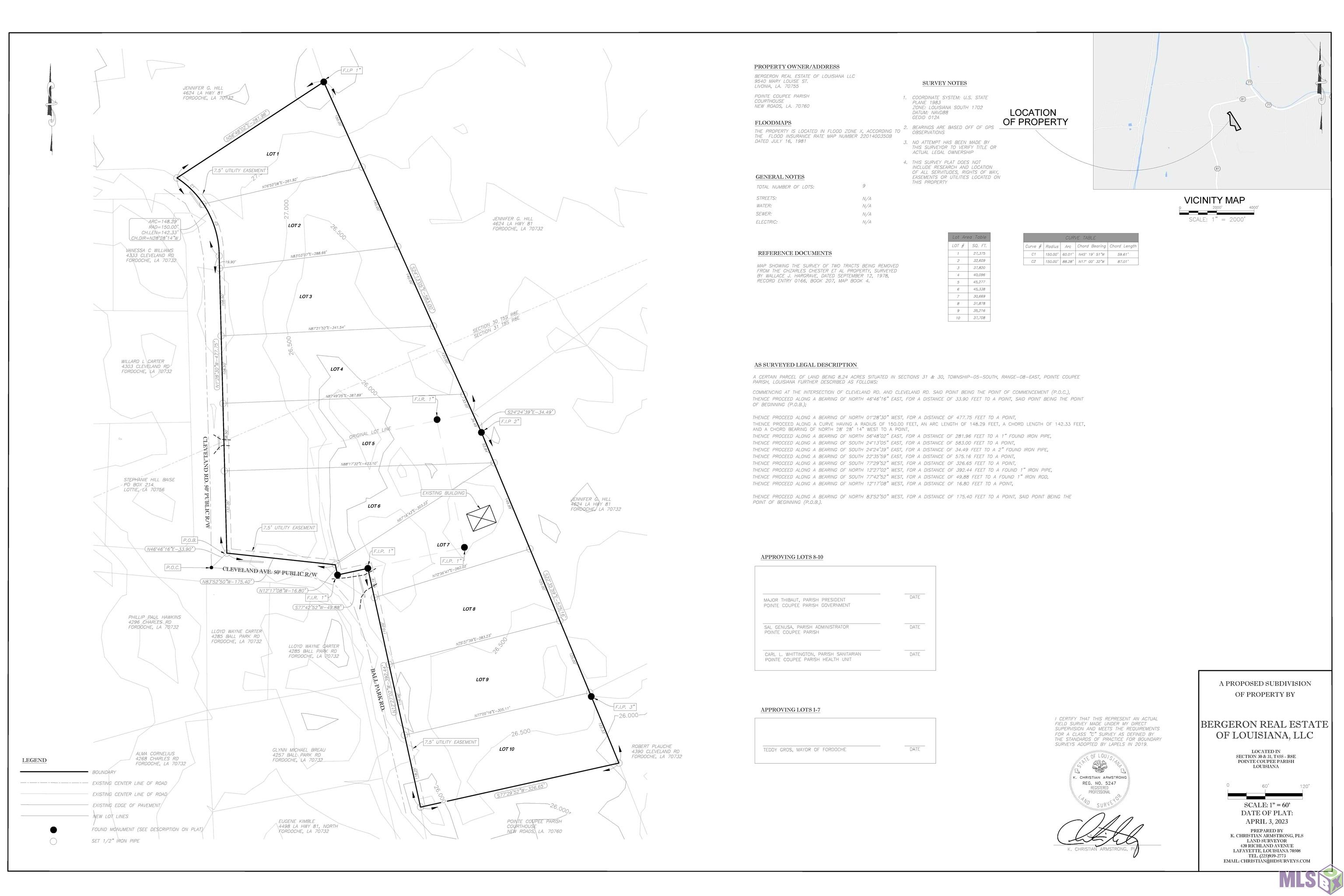 Lot 2 Cleveland Road Fordoche, LA 70732 - Photo 4 of 6 Gallery Image 4