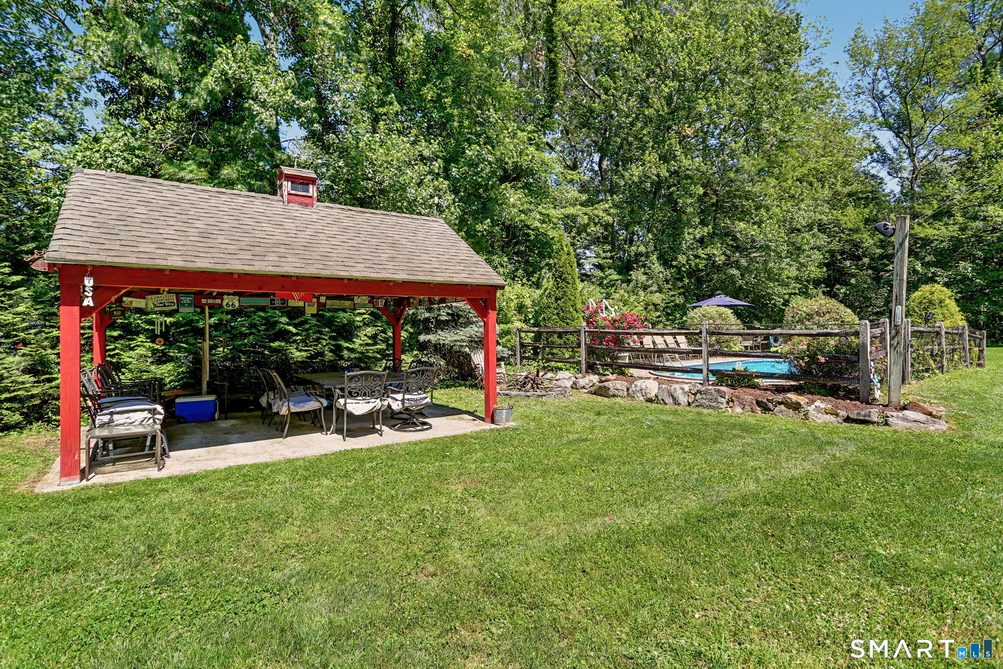 14 Peters Road Trumbull, CT 06611 - Photo 40 of 40 There is a barn style covered patio/gazebo adjacent to the pool