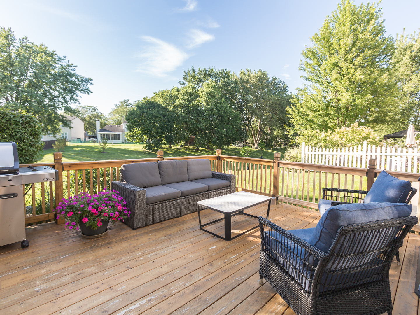 398 Rodenburg Road Roselle, IL 60172 - Photo 35 of 43 a balcony with furniture and wooden floor