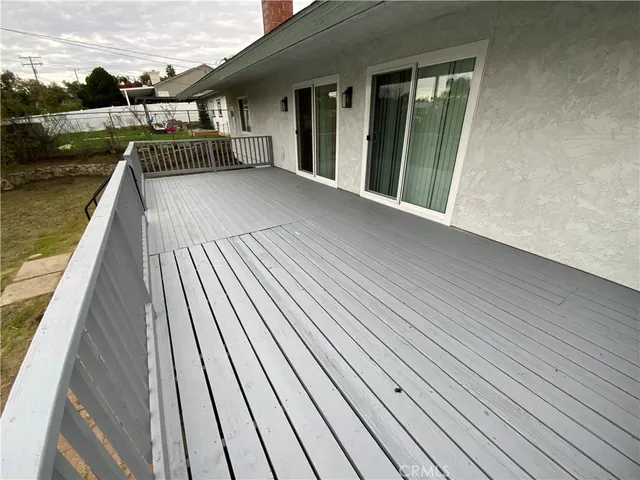 a view of balcony with hardwood