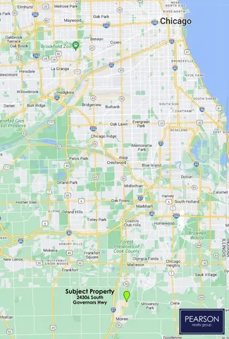 a view of a water with large trees