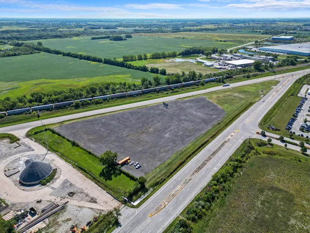 an aerial view of a city