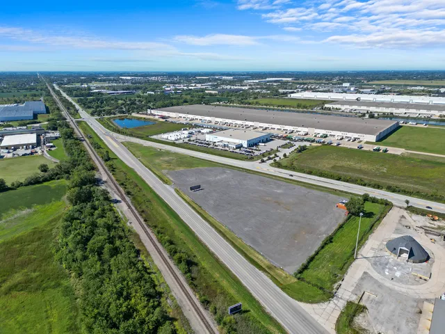 an aerial view of a city