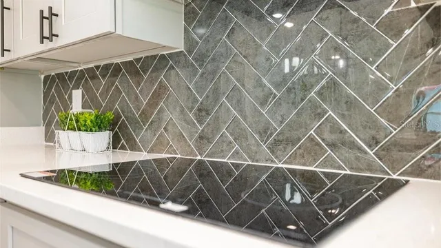 an outdoor space with wooden floor