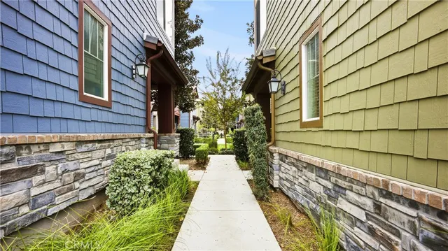a view of a pathway with a building