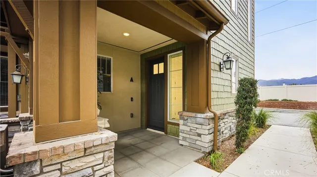 a view of room with furniture and front door