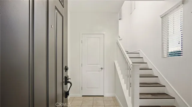 a view of a hallway with workspace