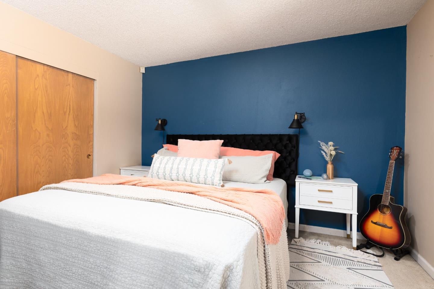 1226 Roxbury Court Santa Clara, CA 95050 - Photo 31 of 35 a bedroom with a bed and lamp on table