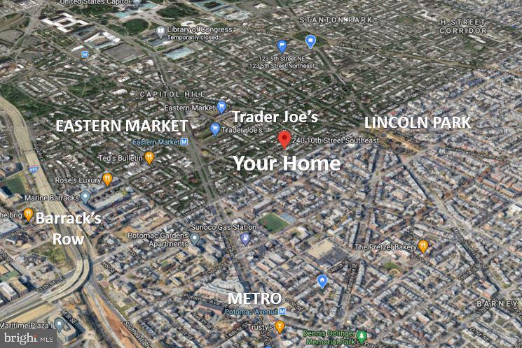 240 10th Street Southeast Washington, DC 20003 - Photo 47 of 47 3D overhead views of your neighborhood