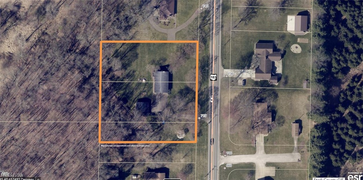 715 Minerva Road Magnolia, OH 44643 - Photo 26 of 26 Aerial view of property's location with property boundaries highlighted