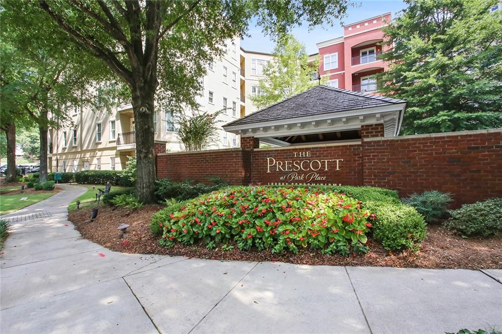 Top floor home in prestigious and convenient, The Prescott at Park Place offers luxury living in a most sought after location:  .2 miles to so many great dining and shopping spots; easy walk to Ravinia; close to downtown Sandy Springs and Dunwoody.