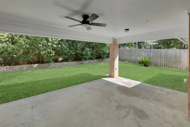 a view of a porch with a yard