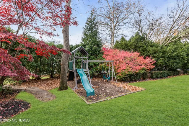 a view of a golf course with a park