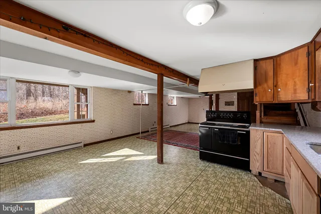 a bathroom with a sink a mirror and vanity