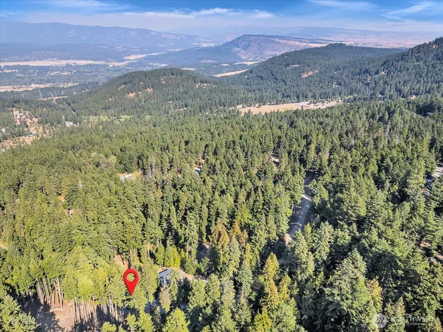 a view of city and mountain