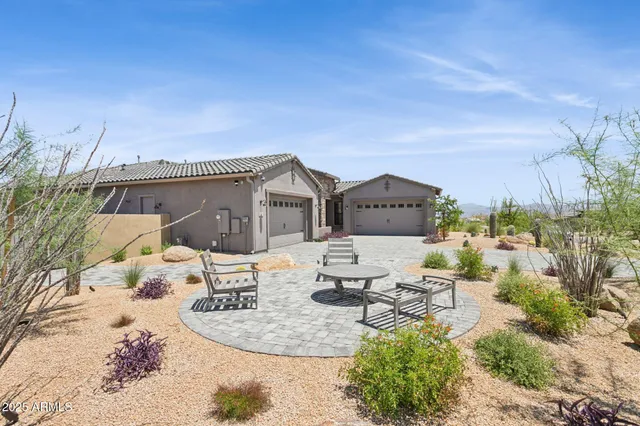 a view of a house with a patio