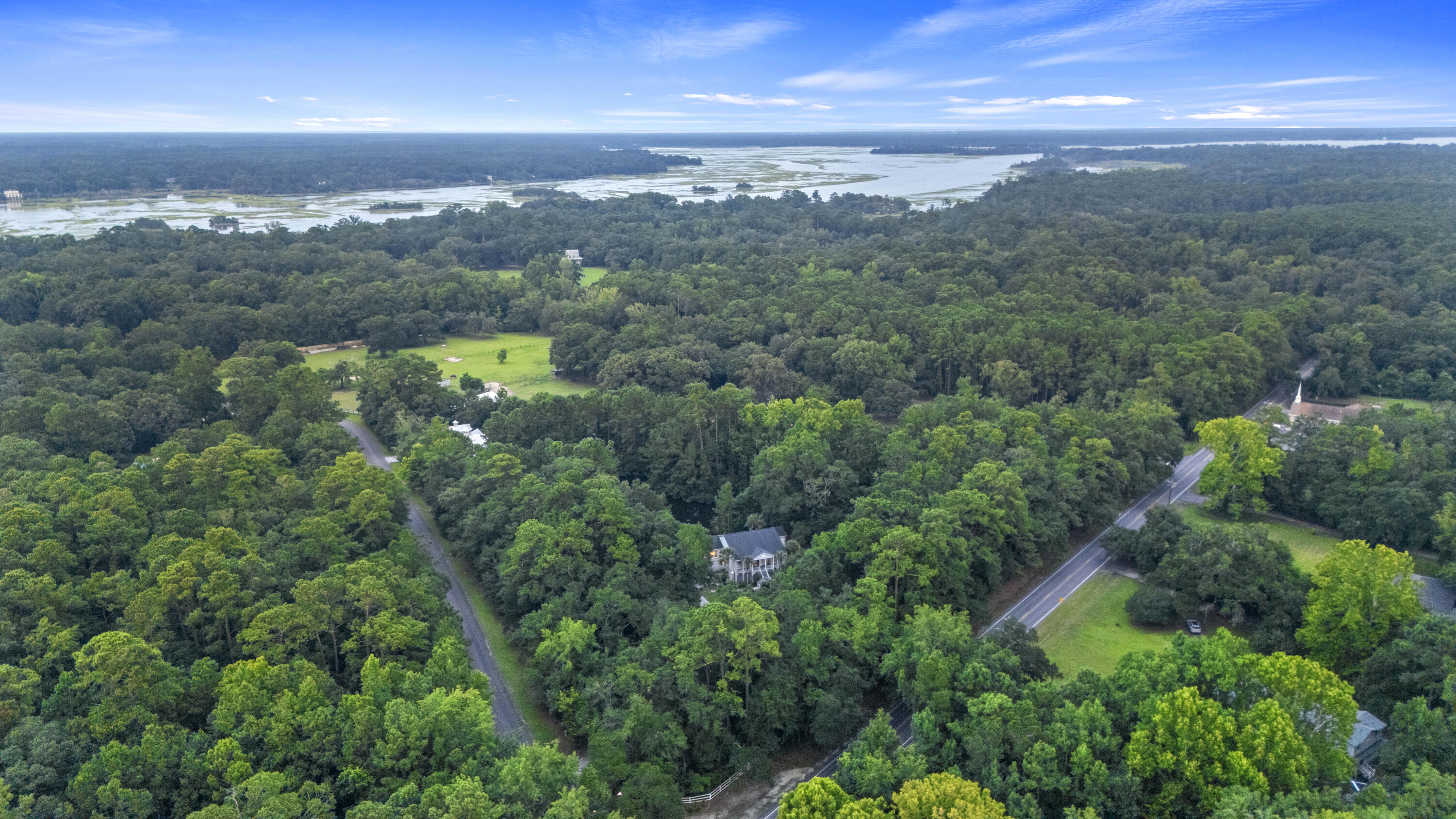 5383 Boone Run Hollywood, SC 29449 - Photo 8 of 55 Birds Eye - Stono River in Distance