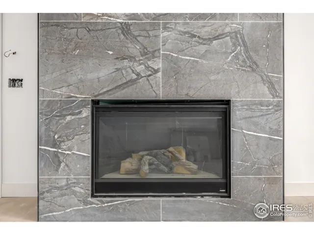 a closeup of a fireplace