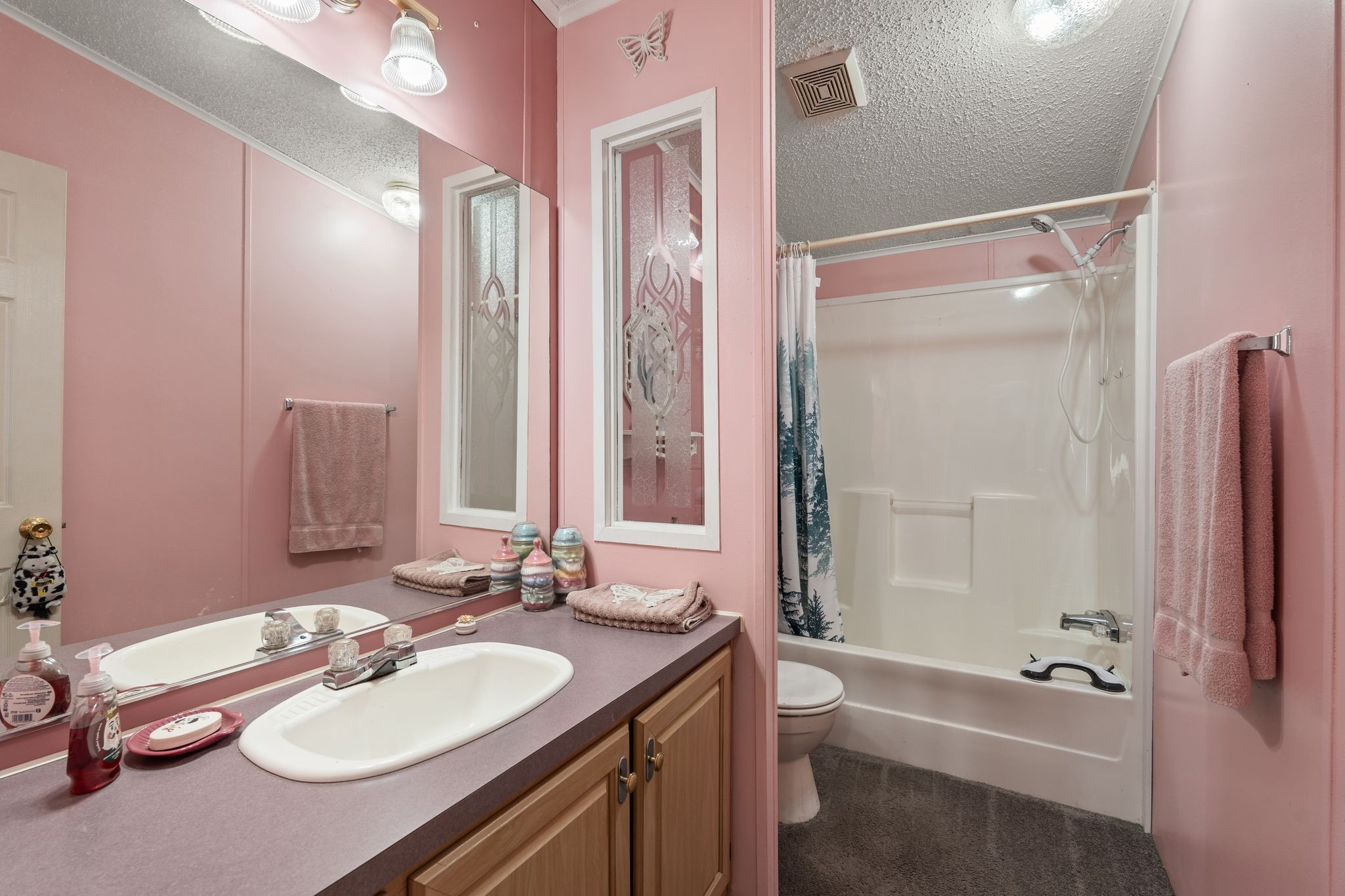 2636 Balthrop Road Pleasant View, TN 37146 - Photo 20 of 63 a bathroom with a bath tub sink mirror and a shower