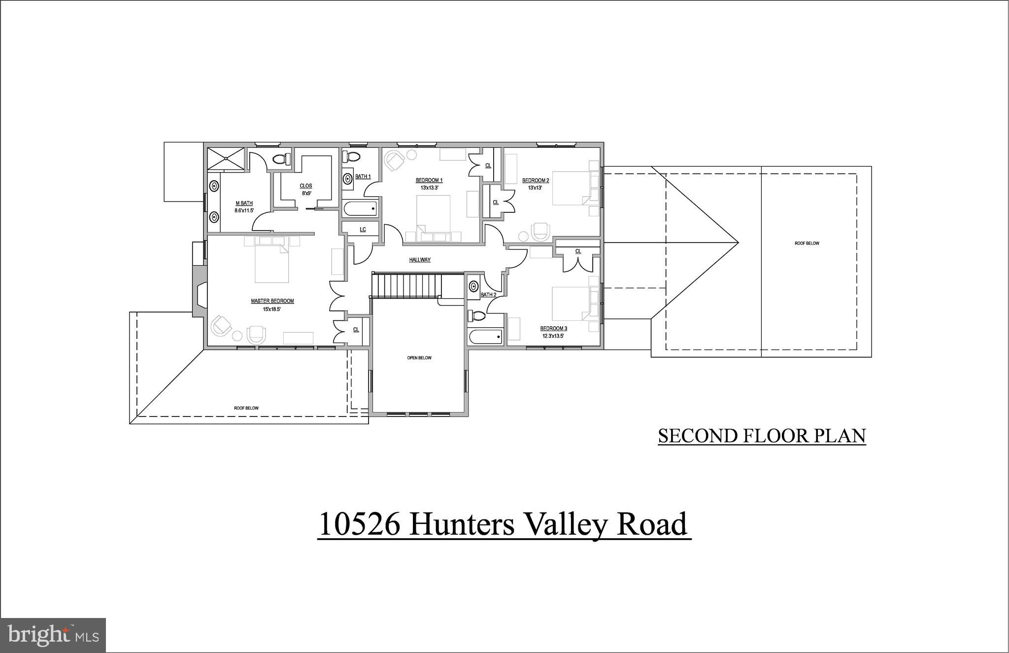 10526 Hunters Valley Road Vienna, VA 22181 - Photo 59 of 59 Second Level Floorplan