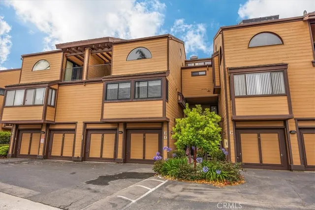 a front view of multiple houses