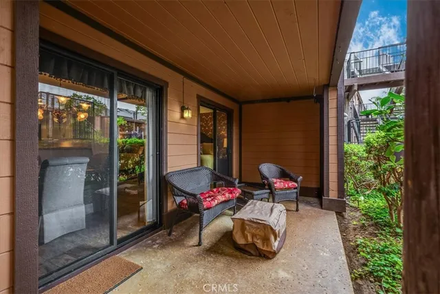 a outdoor space with furniture