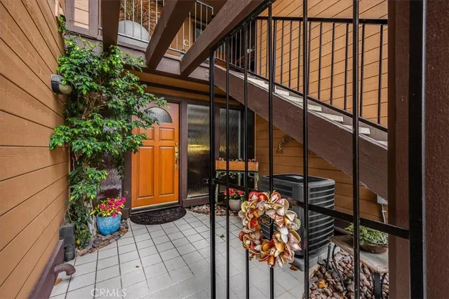 a view of path along with potted plants
